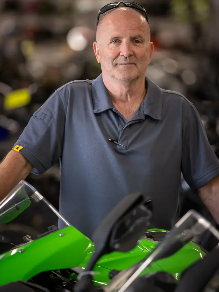Service Parts Director CJ Jaehne in Service Department at RC Hill Powersports Orlando